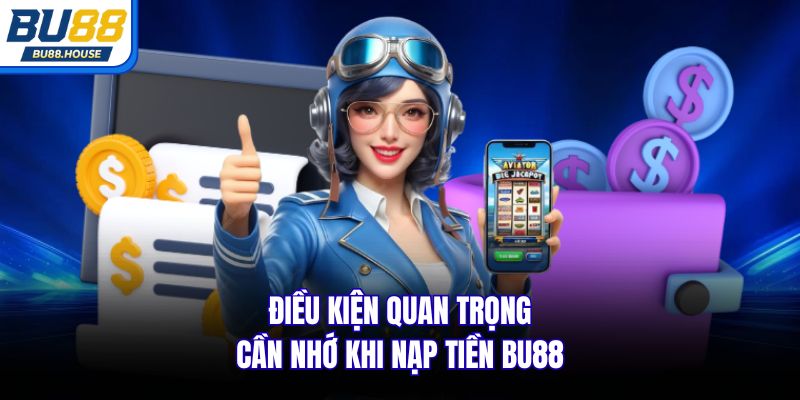 Điều kiện quan trọng cần nhớ khi nạp tiền BU88